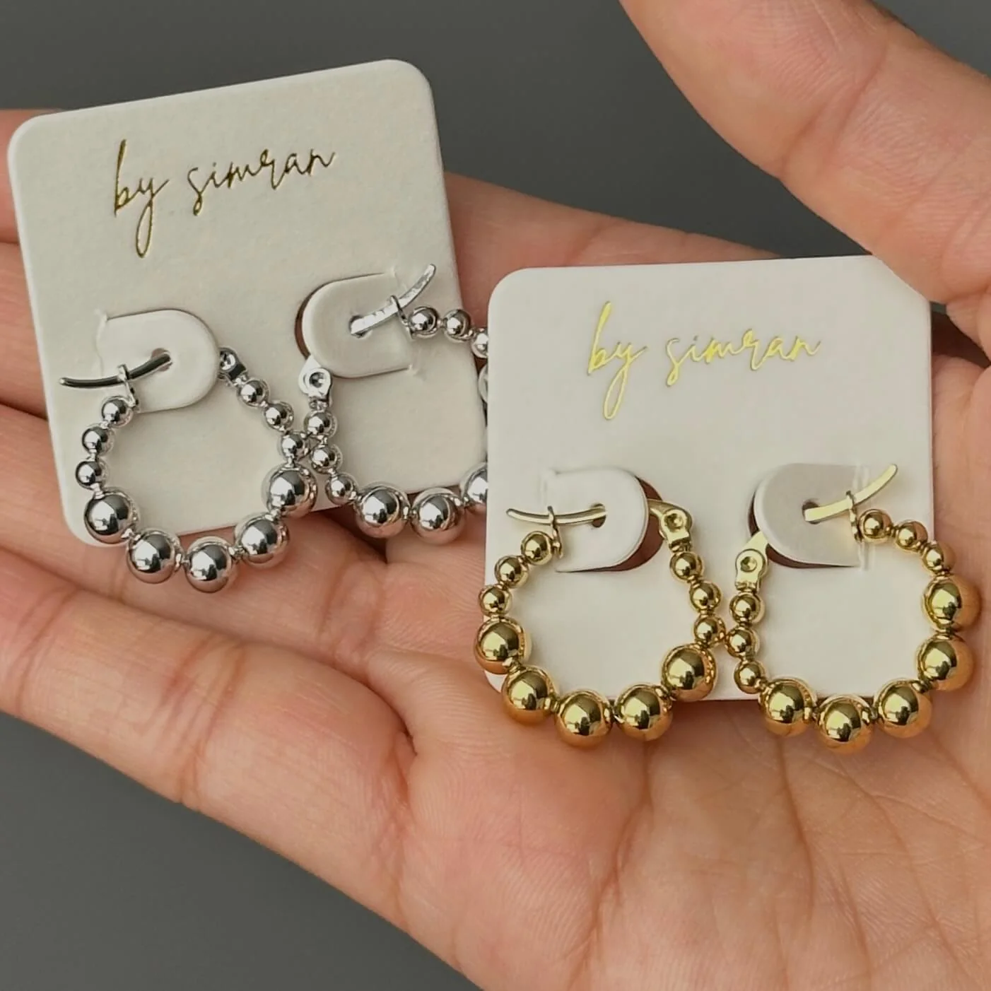 Beaded Hoop Earrings - Image 4