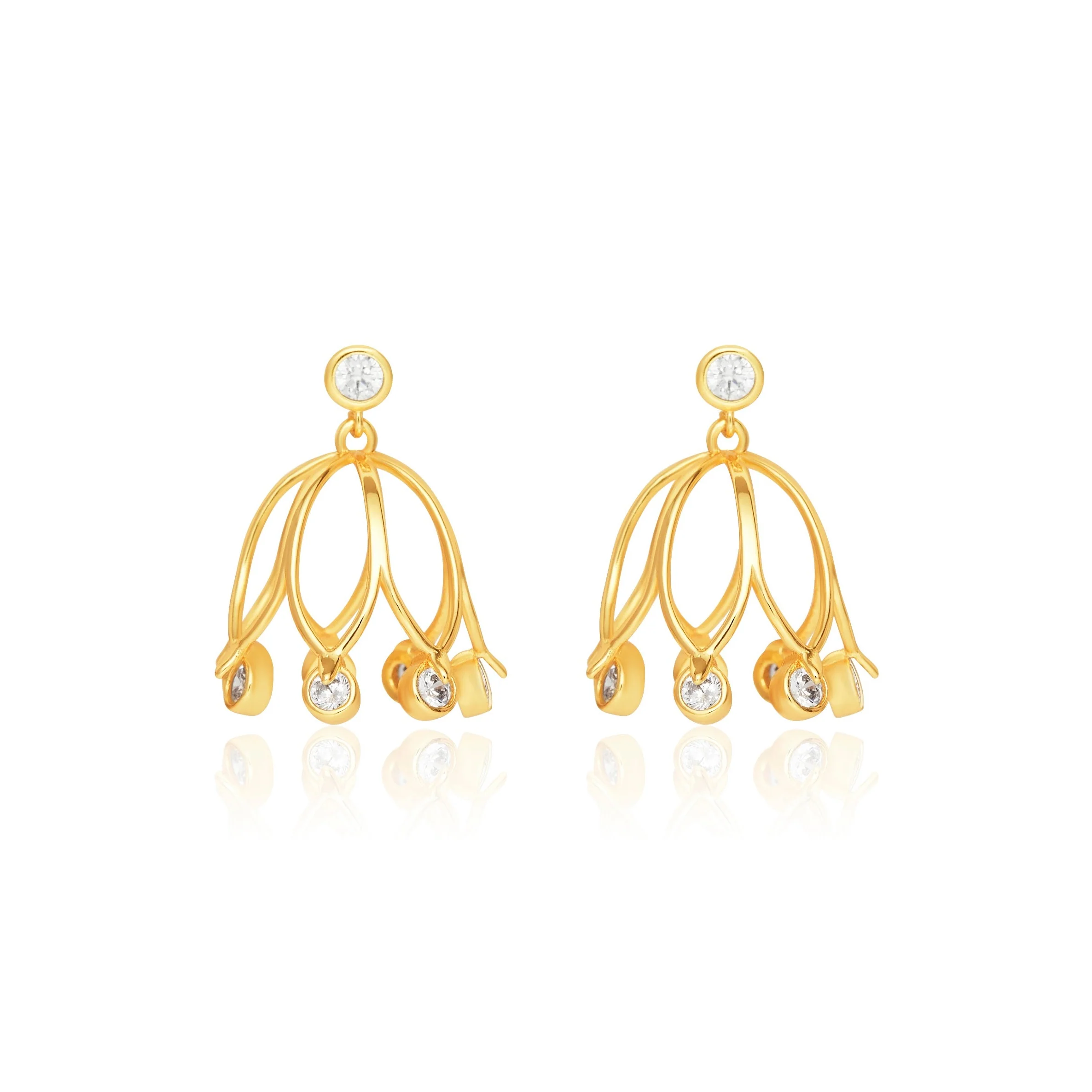 Kusum Stone Jhumka Earrings