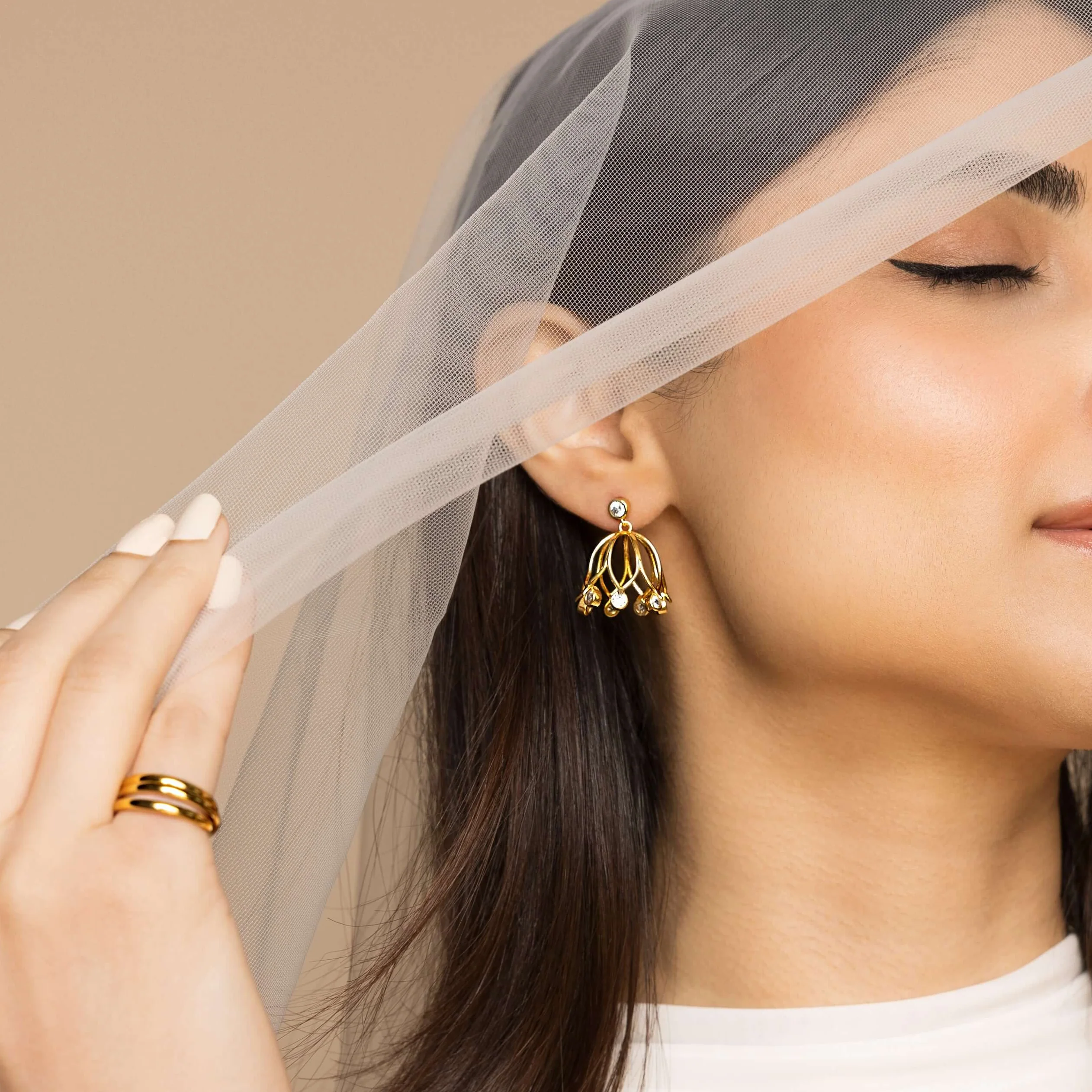 Kusum Stone Jhumka Earrings - Image 2