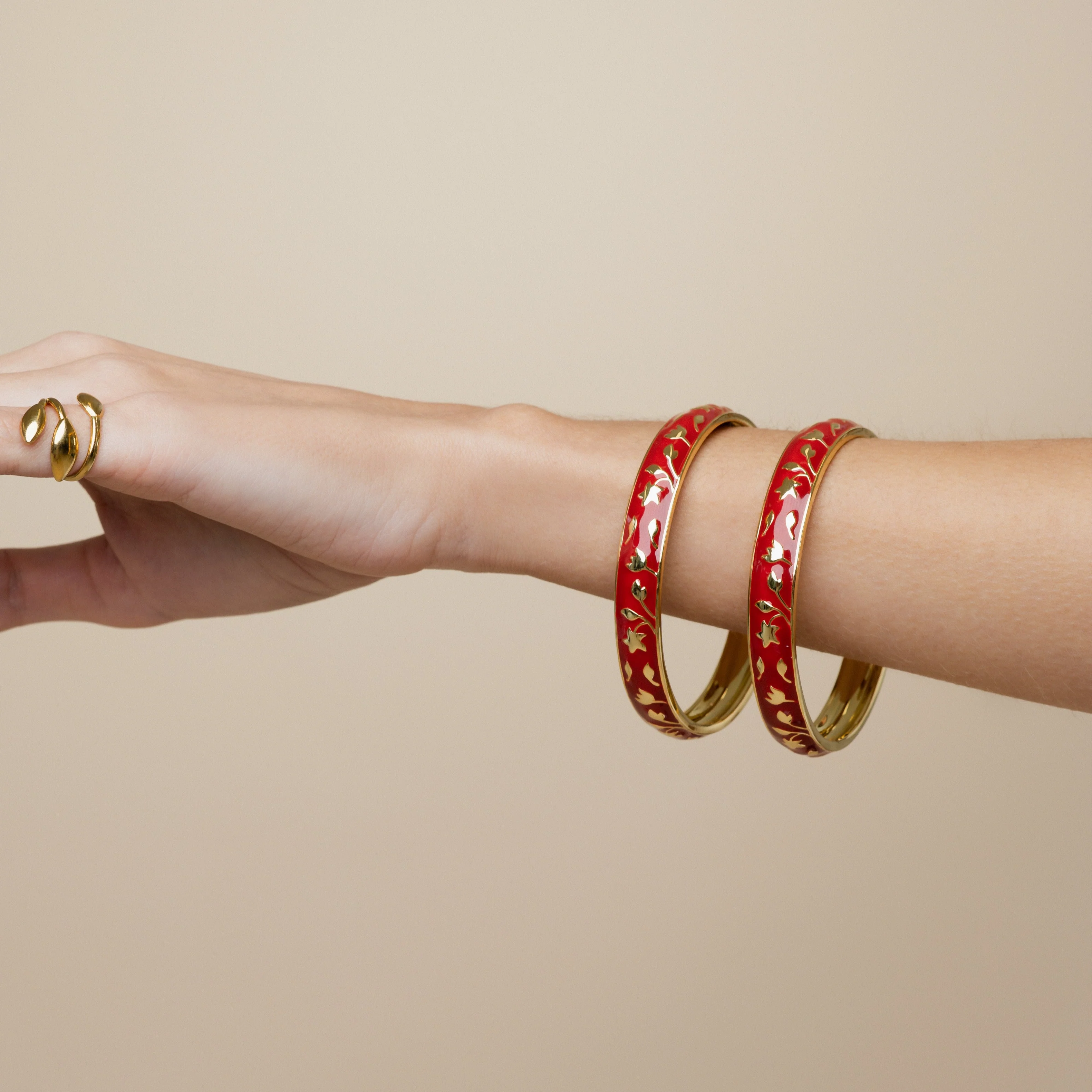 Meena Bangles (2 pack) - Poppy - Image 3