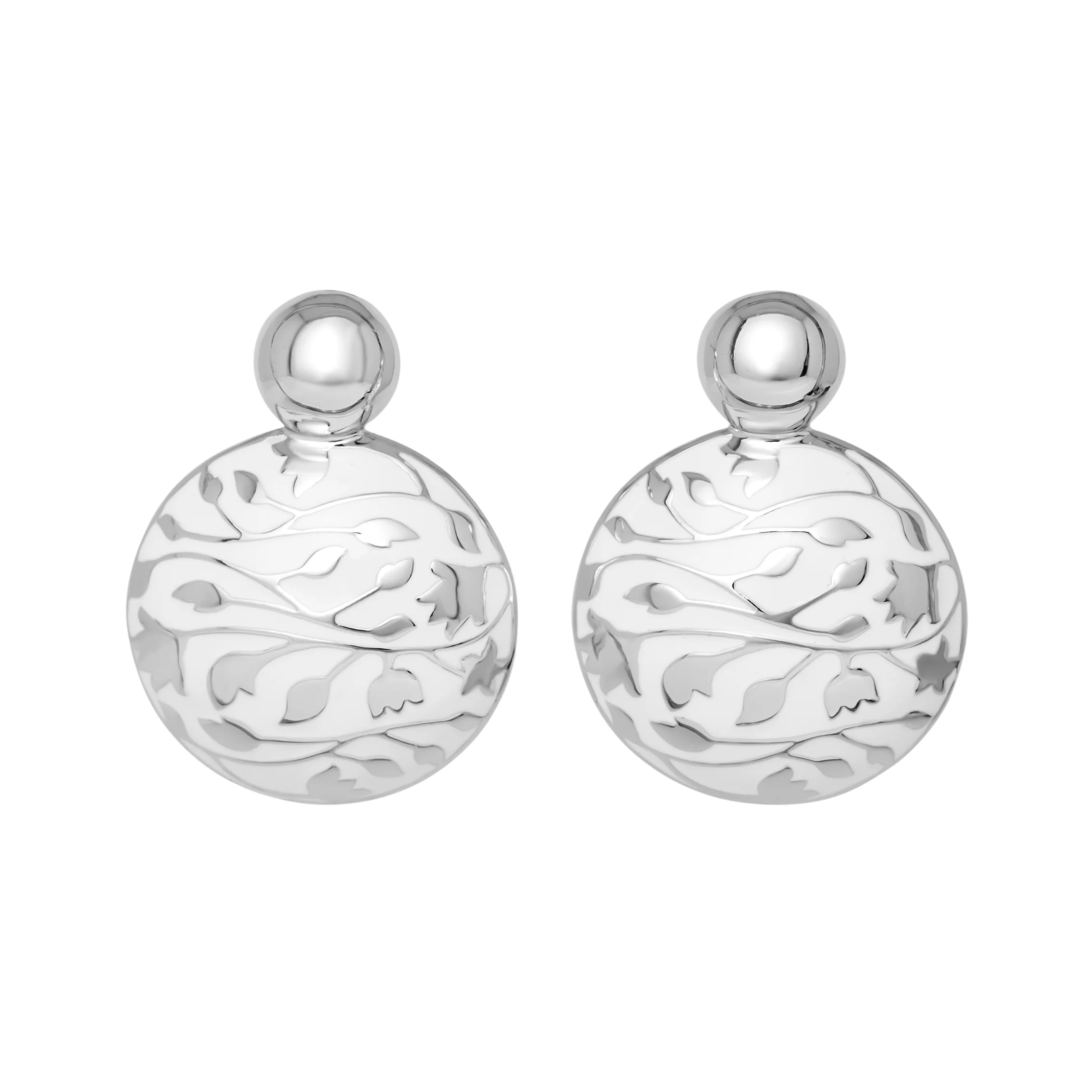 Meena Button Earrings - Ivory - Image 3