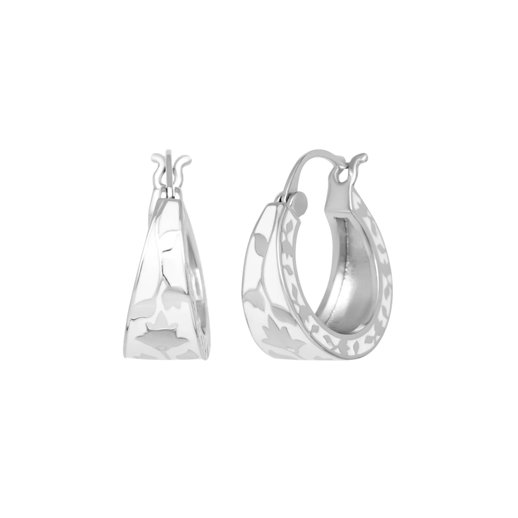 Meena Hoop Earrings - Ivory - Image 3