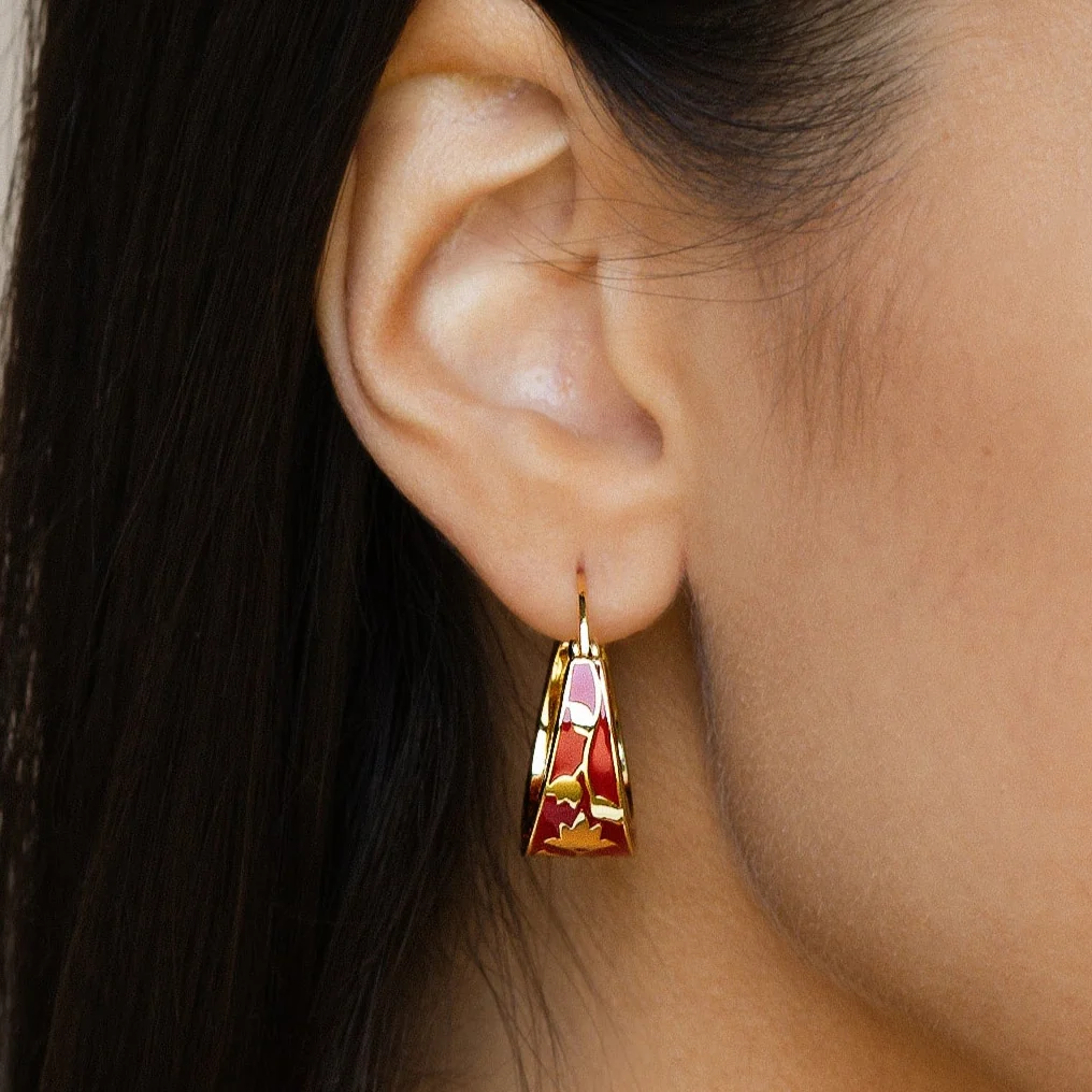 Meena Hoop Earrings - Poppy - Image 3