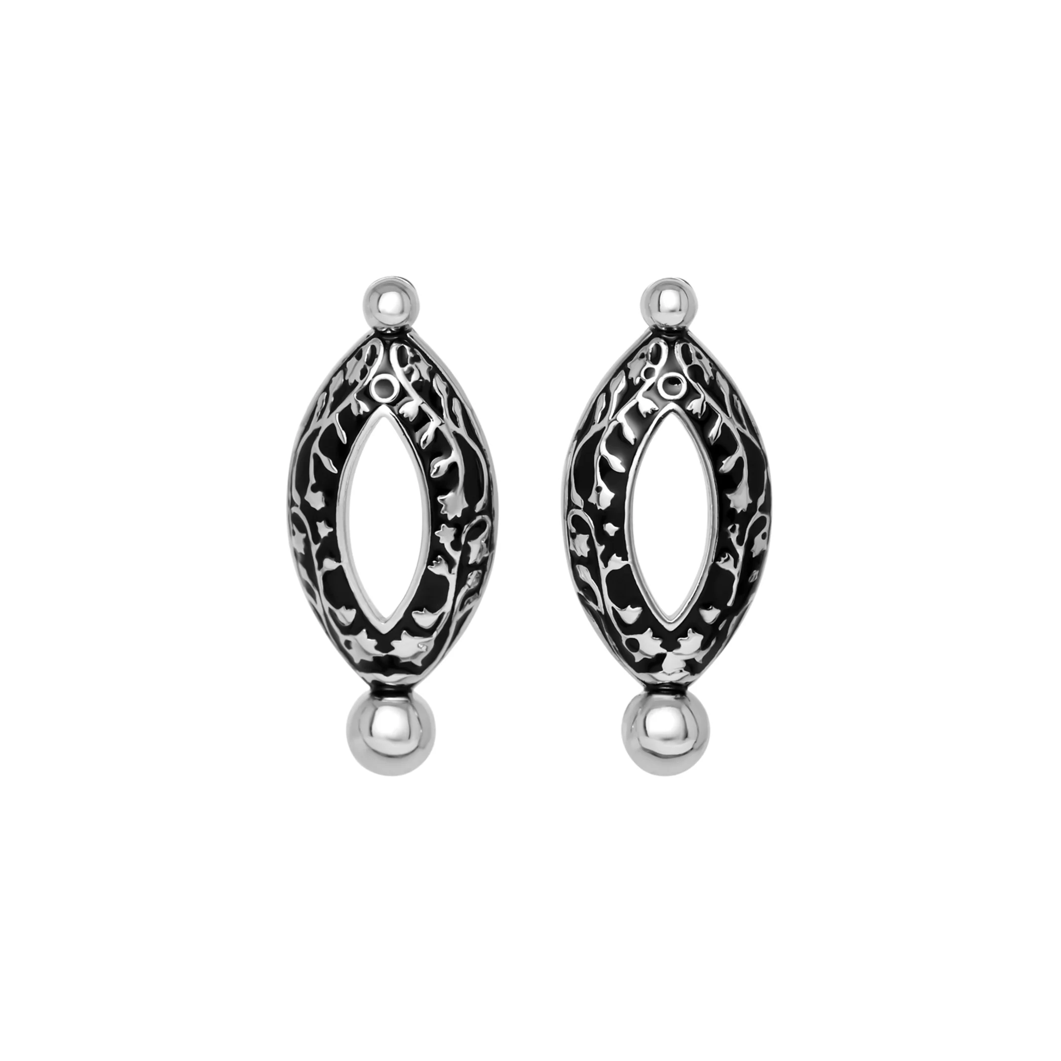 Meena Marquise Earrings- Noir - Image 4