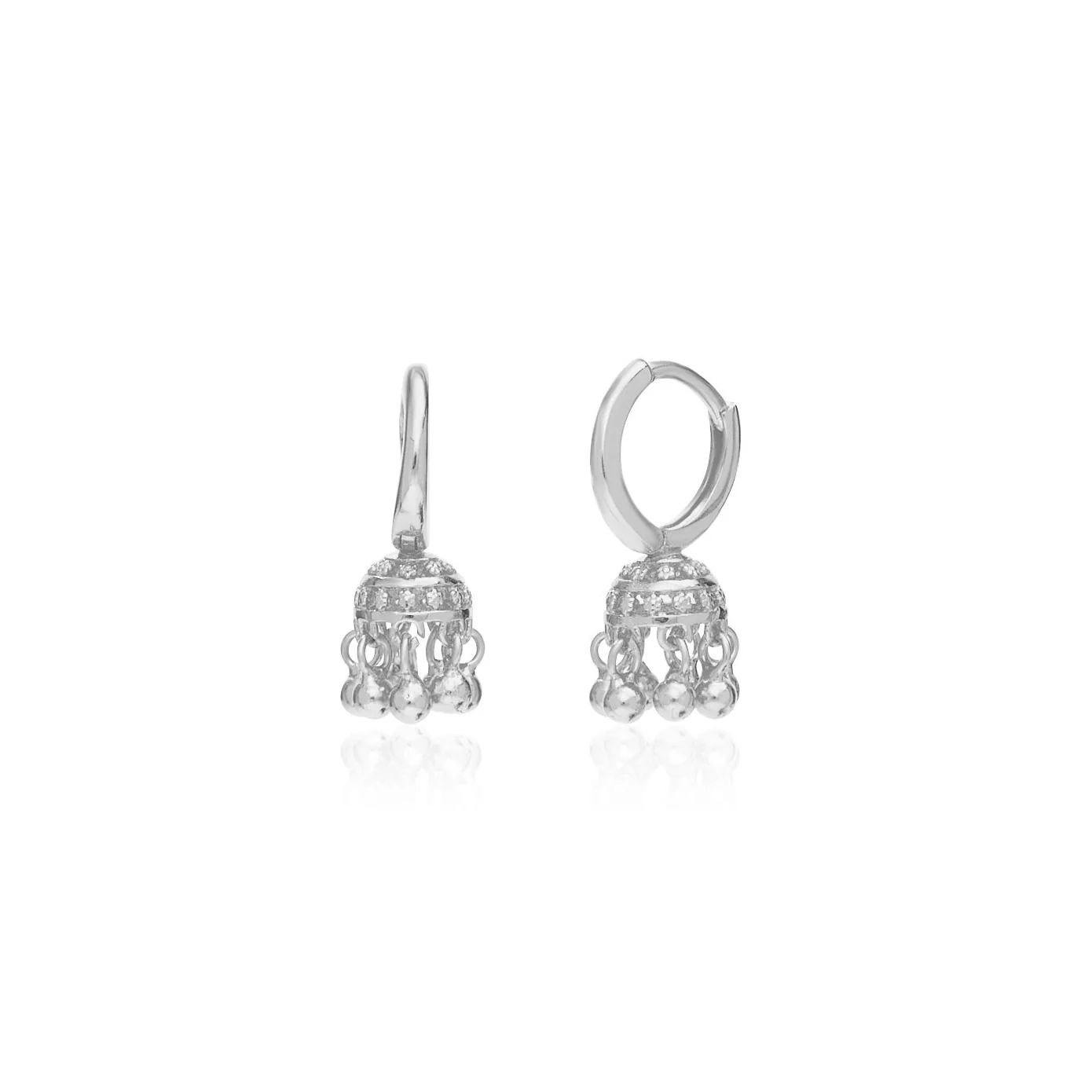 Micro Jhumka Huggie Earrings - Image 4