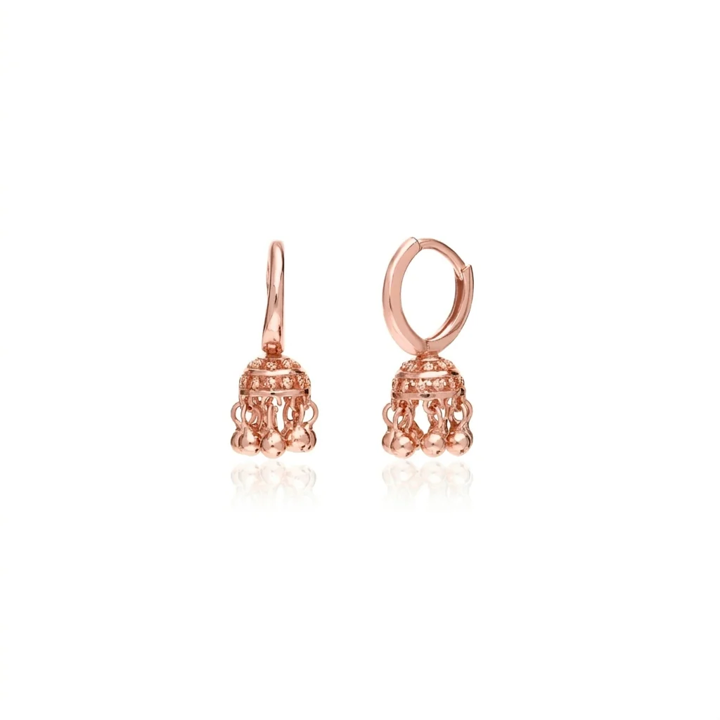 Micro Jhumka Huggie Earrings - Image 6