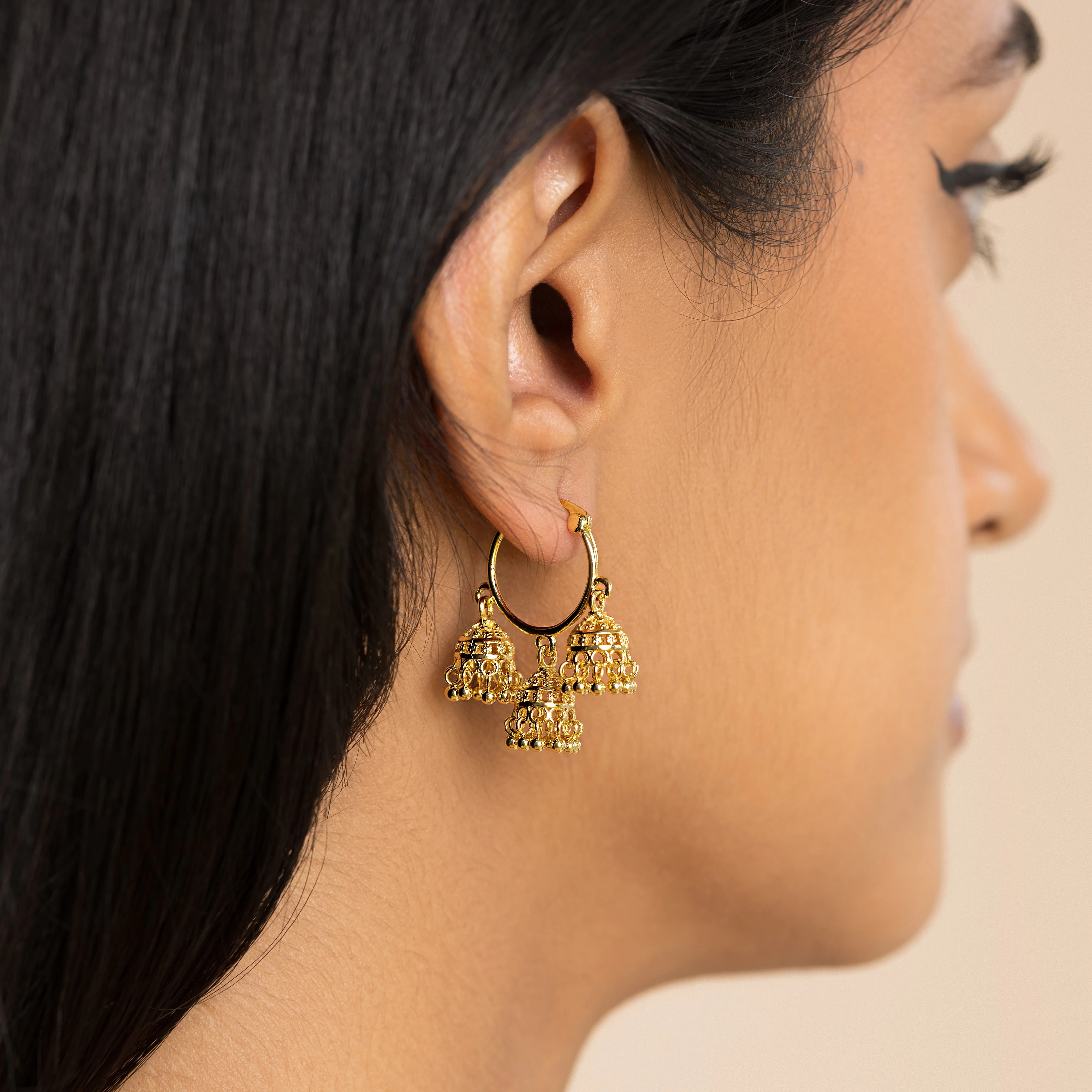 Micro Jhumka Trio Hoops - Image 3