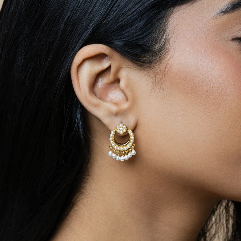 Micro Pearl Chandbalis - Image 3