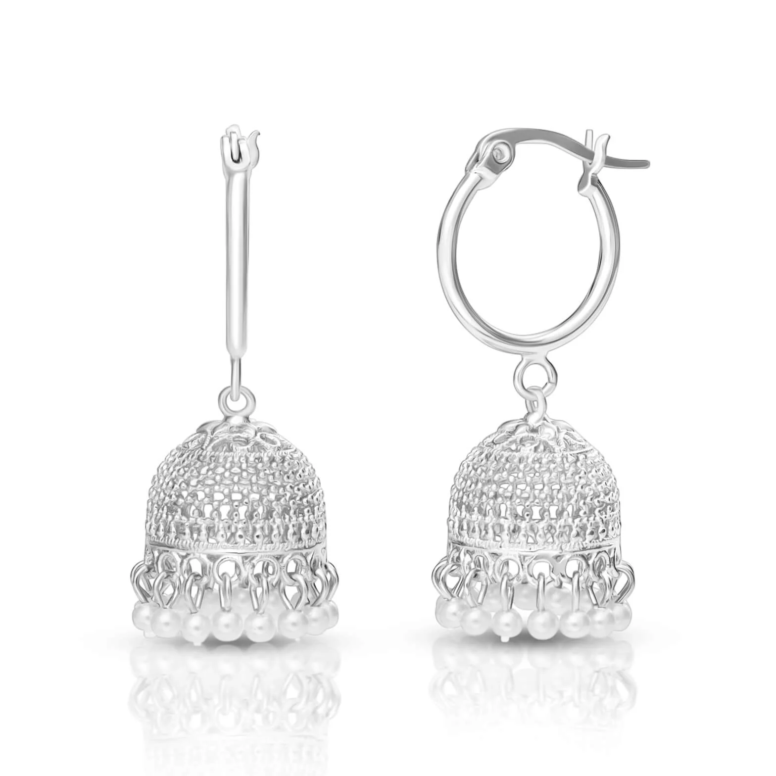 Pearl Jhumka Earrings - Image 3