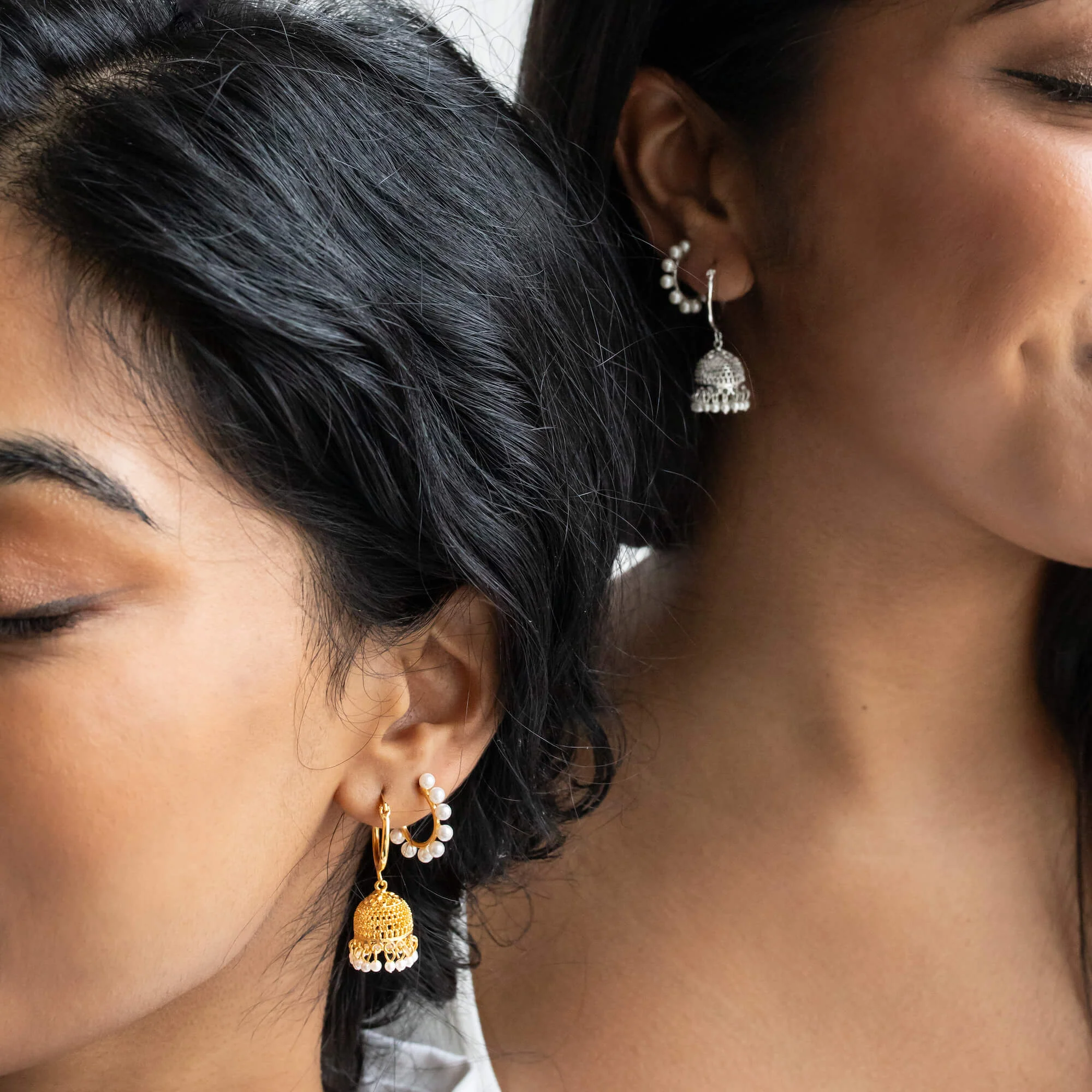 Pearl Jhumka Earrings - Image 5