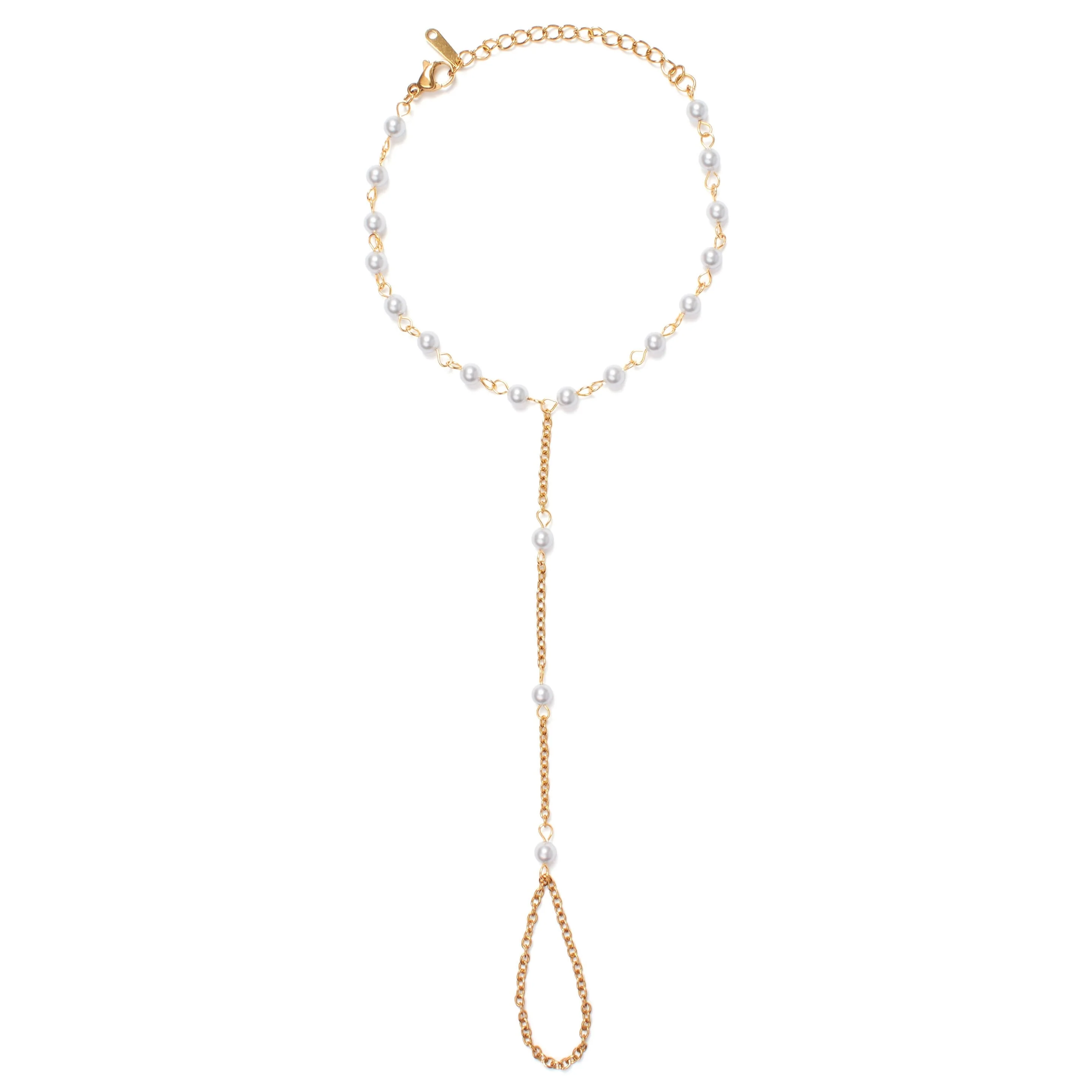 Pearly White Hand Chain
