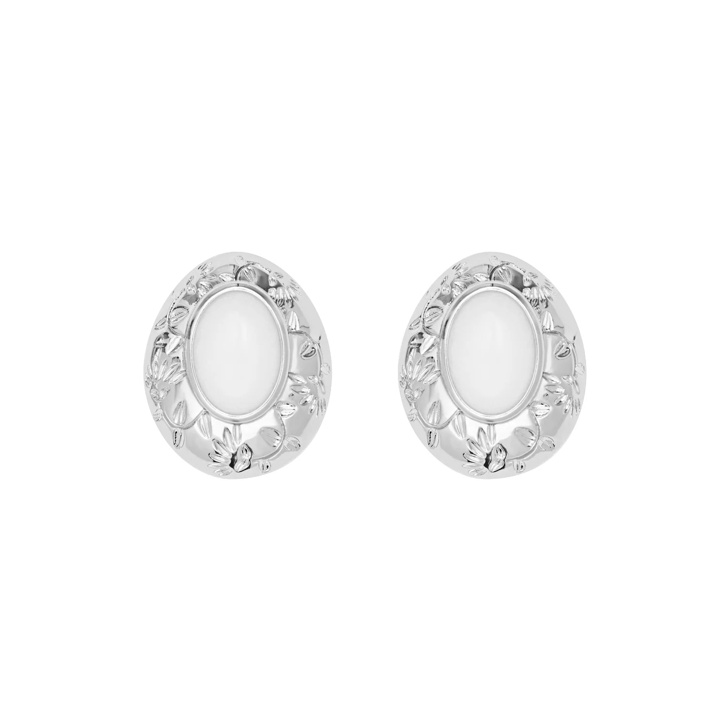 Rani Gem Earring - White Jade - Image 4