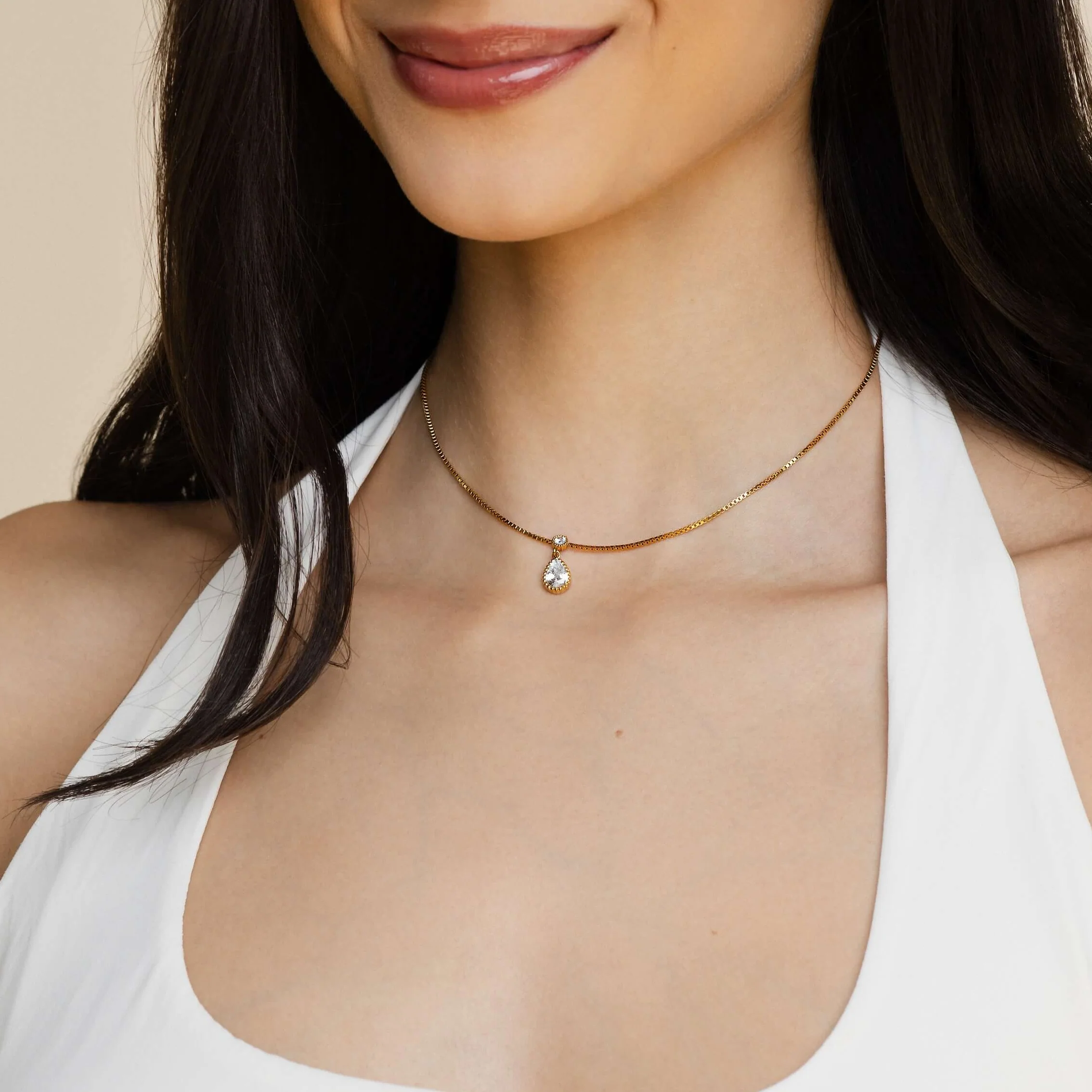 Rekha Pear Pendant Necklace - Image 8
