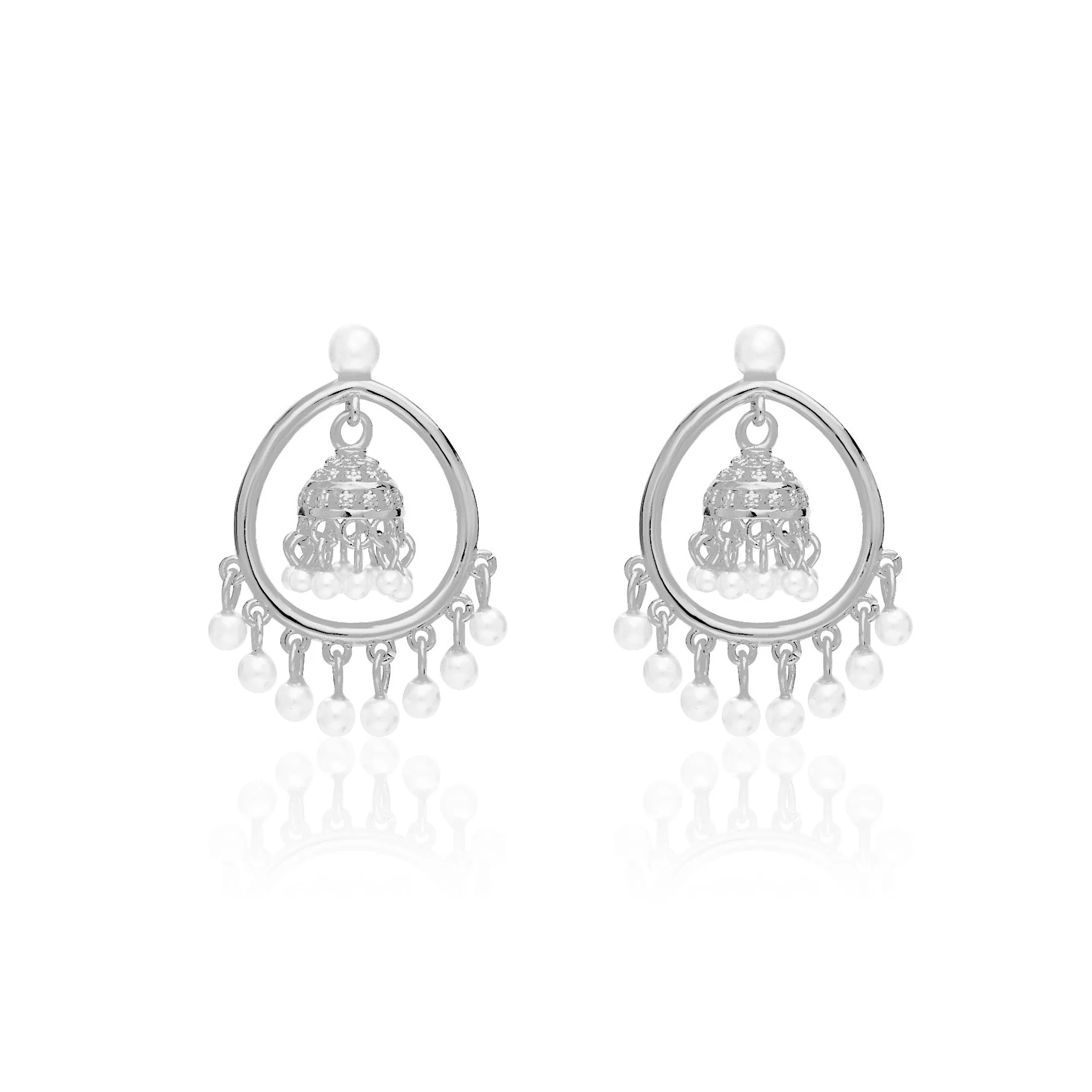 Roshni Micro Pearl Jhumka Earrings - Image 4