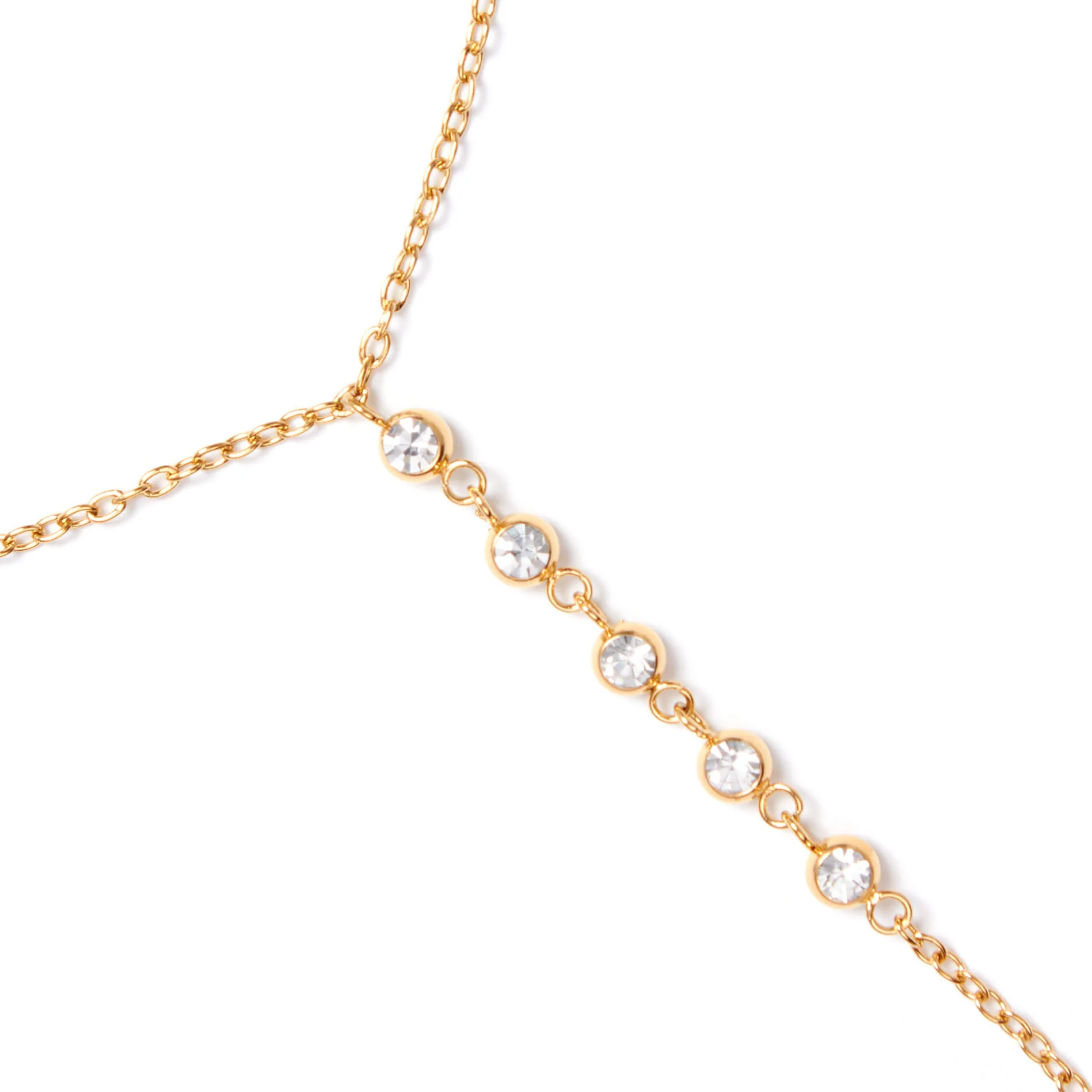 Suhana Hand Chain - Crystal - Image 3