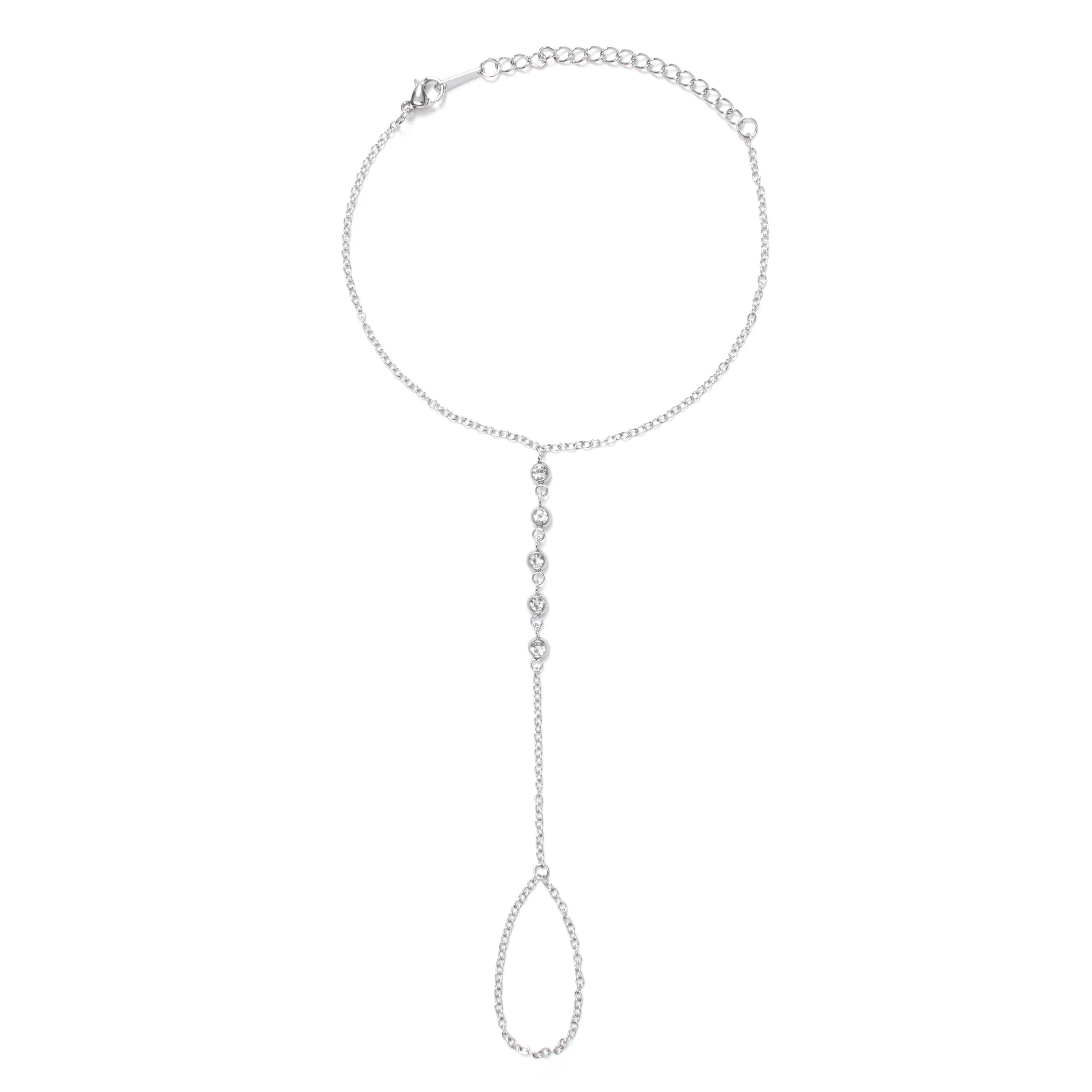 Suhana Hand Chain - Crystal - Image 4