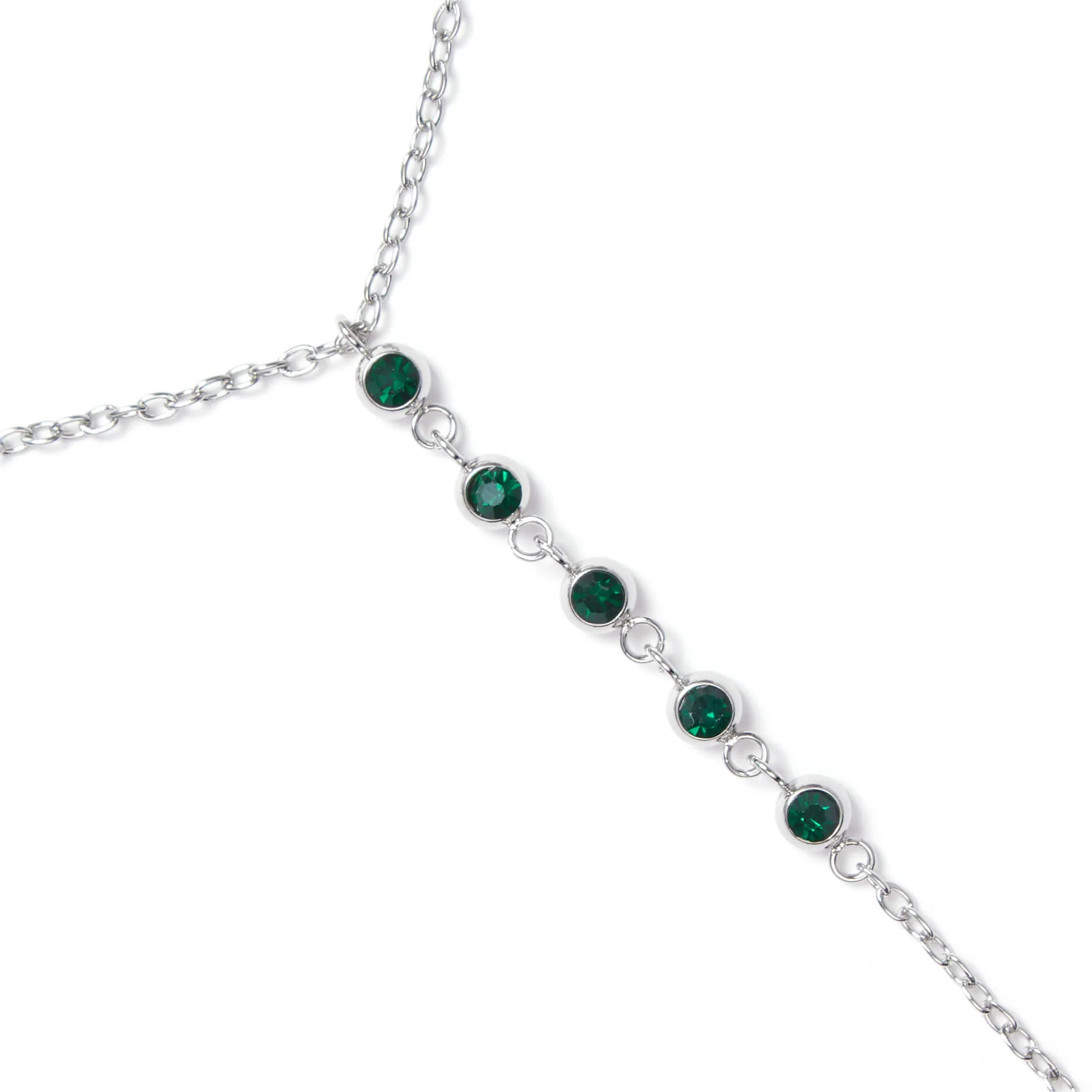 Suhana Hand Chain - Emerald - Image 6